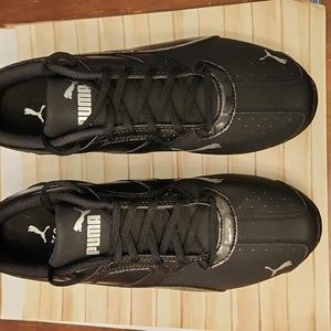 Puma Tennis Shoes with Soft Foam Optimal Comfort, Black, Men's size 10.5
